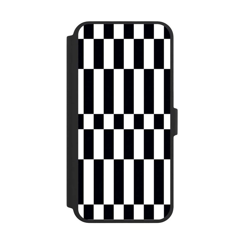 iPhone 16 Pro Max NIVOflip Checked Abstract Bold Black and White Color Block