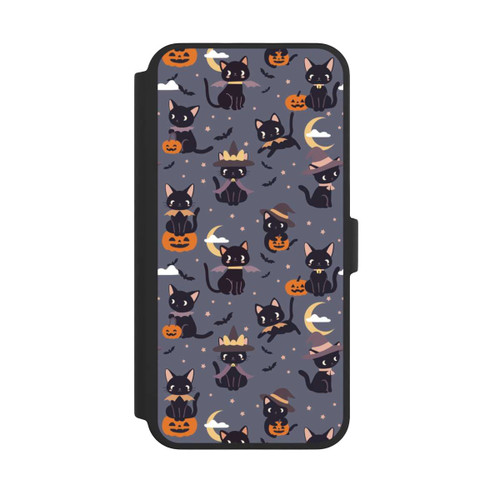 Apple iPhone 16 Pro Max NIVOflip Cute Halloween Witch Cats and Pumpkins