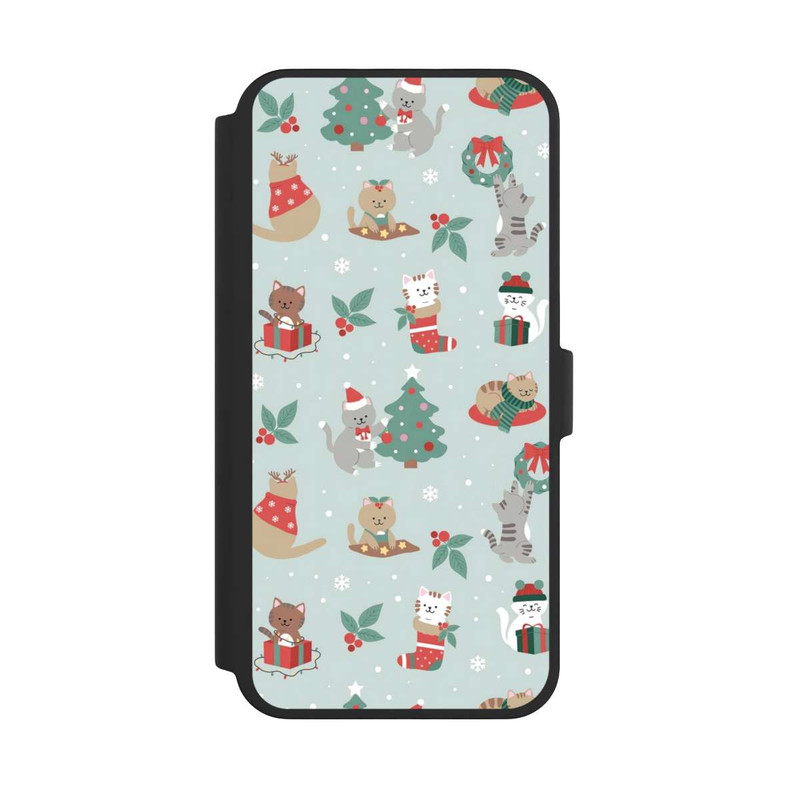 iPhone 16 Pro Max NIVOflip festliche Katzen im Winterwunderland