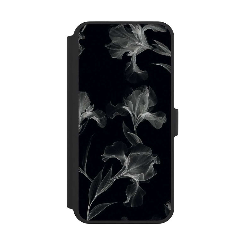 iPhone 16 Pro Max NIVOflip Blumen Schwarz-Weiß Röntgenaufnahme
