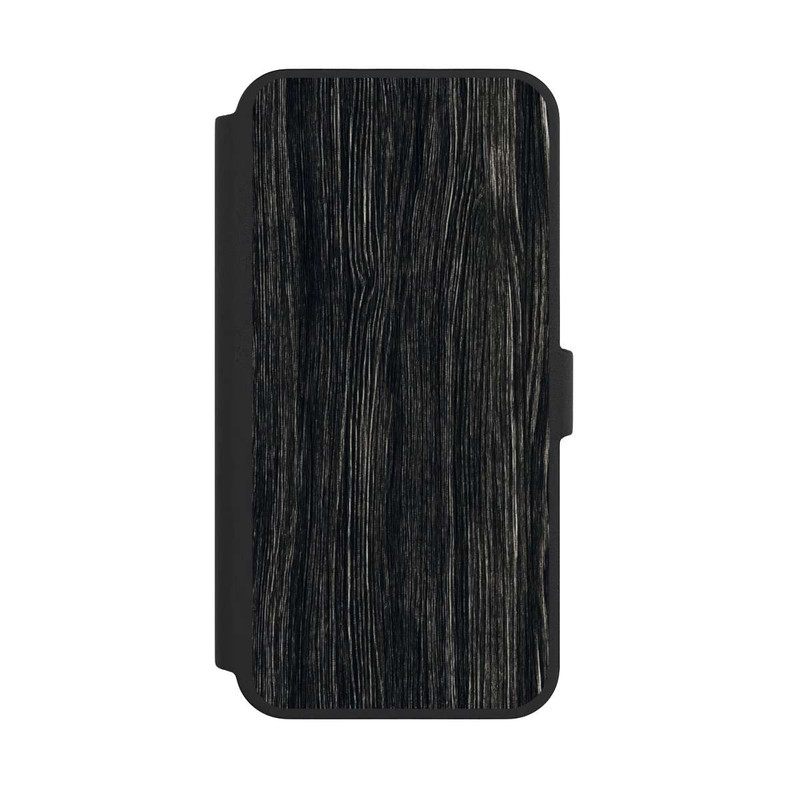iPhone 16 Pro Max NIVOflip Dunkle Holzstruktur
