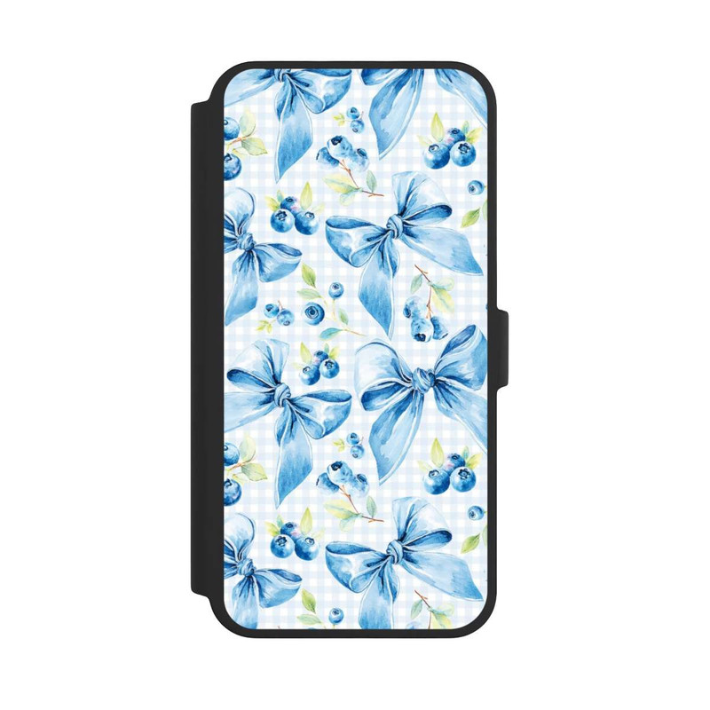 iPhone 16 Pro Max NIVOflip Blaue Schleifen und Blaubeeren mit KI