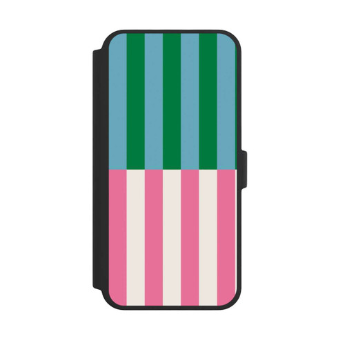 Apple iPhone 16 Pro Max NIVOflip Motif Rayé Vert Rose