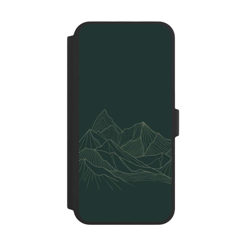 Apple iPhone 16 Pro Max NIVOflip Berg Line Art Grün