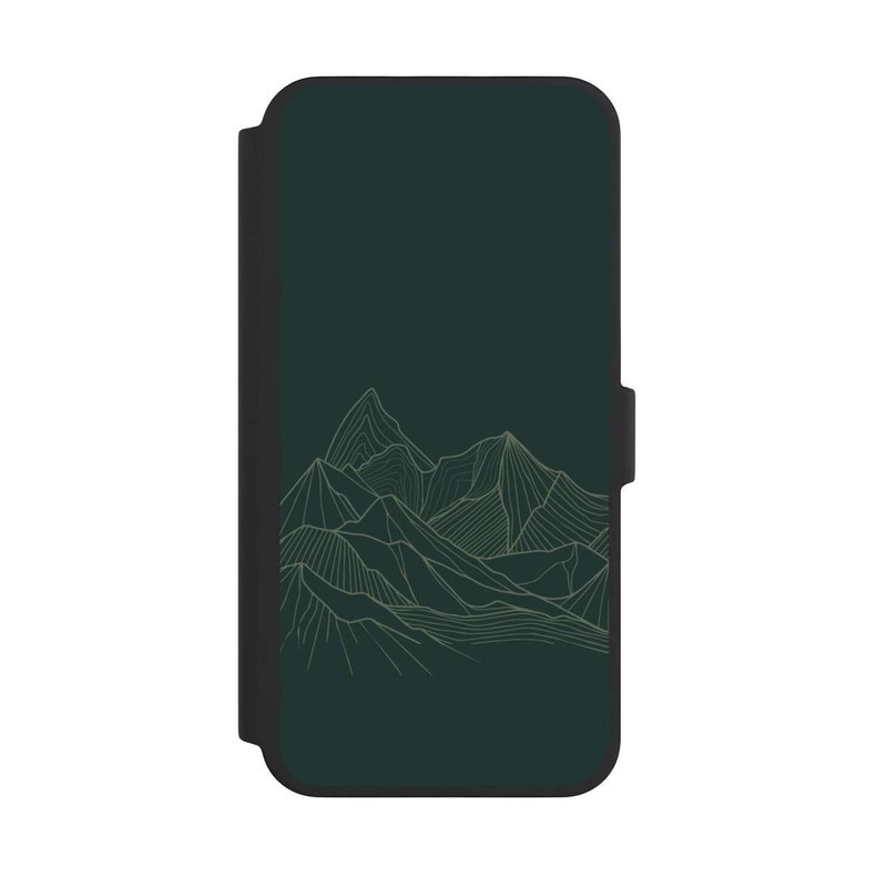 iPhone 16 Pro Max NIVOflip Berg Line Art Grün