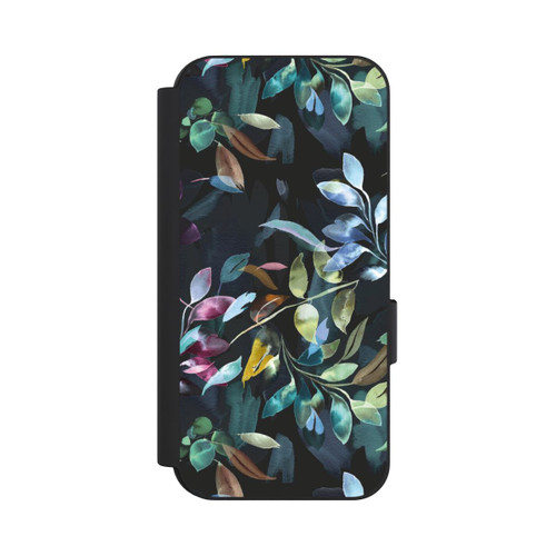Google Pixel 9 NIVOflip Mystische Aquarellblätter schwarz