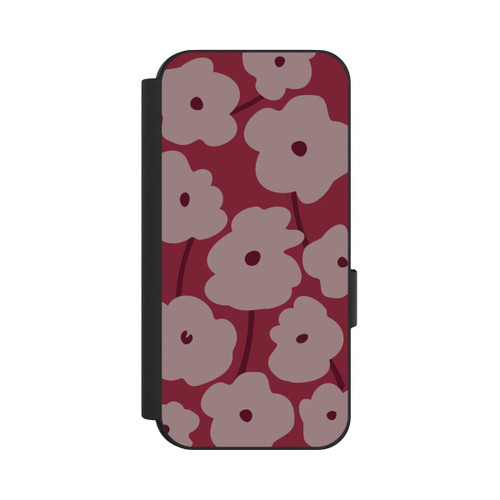 Google Pixel 9 NIVOflip Minimalistische Blumen Bordeaux