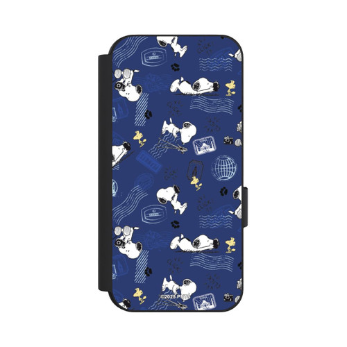 Google Pixel 9 NIVOflip Peanuts Travel Stamps Pattern Blue