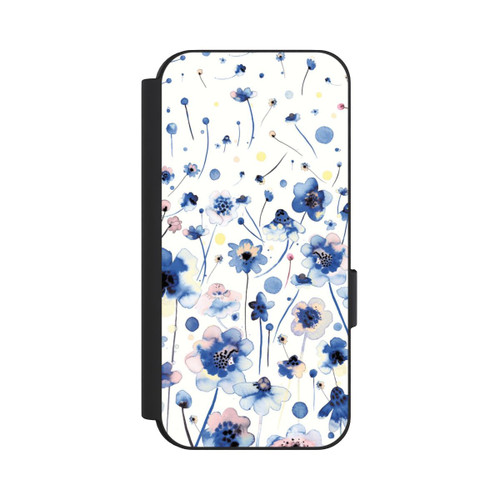 Google Pixel 9 Pro NIVOflip Watercolor Ink Blue Flowers