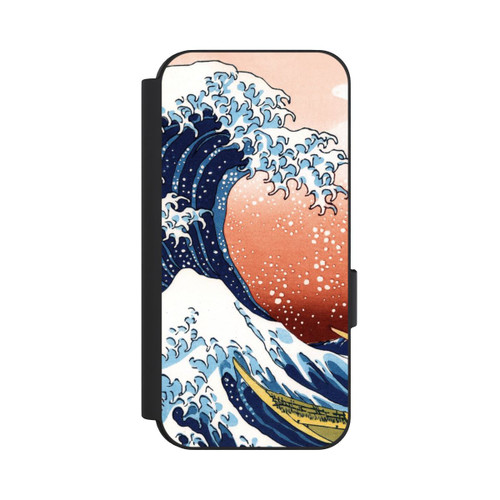 Google Pixel 9 Pro NIVOflip Kanagawa Welle Mit Rotem Hintergrund