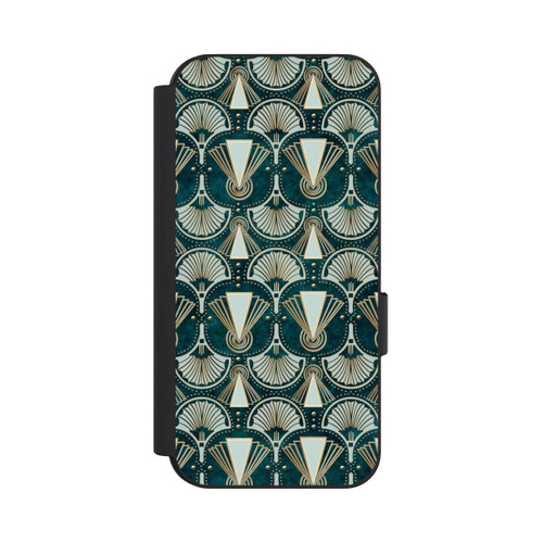 Google Pixel 9 Pro NIVOflip Art Deco Green Pattern