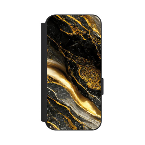Google Pixel 9 Pro NIVOflip Schwarze Marmor Goldschichten