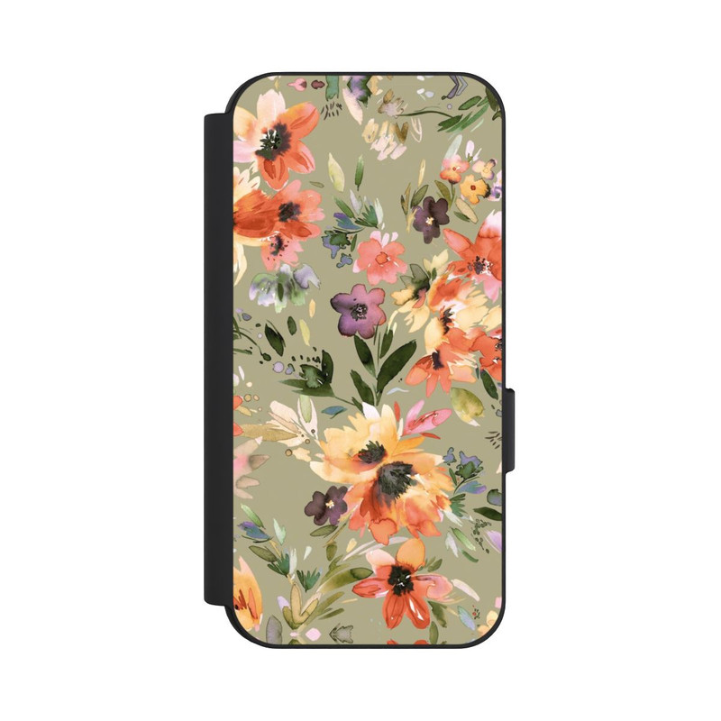 Pixel 9 Pro NIVOflip Fleurs tropicales picturales vert sauge