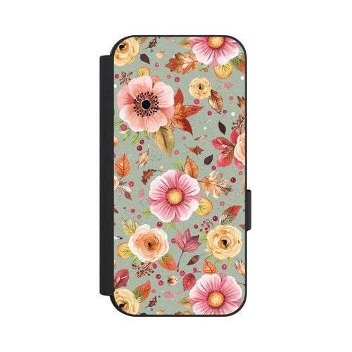 Google Pixel 9 Pro NIVOflip Fleurs d'automne Vert tendre