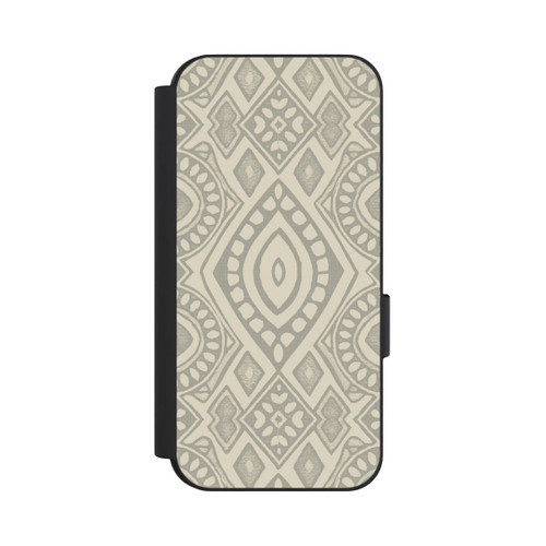 Google Pixel 9 Pro NIVOflip Boho Geometric Mosaic Pattern Neutral Grey and Beige