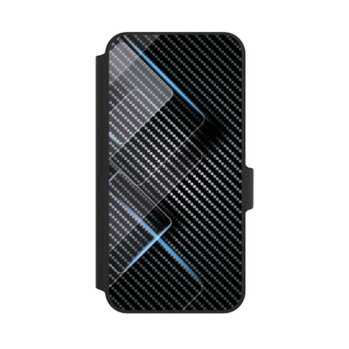Samsung Galaxy A15 5G NIVOflip Blaue Linien auf Karbon
