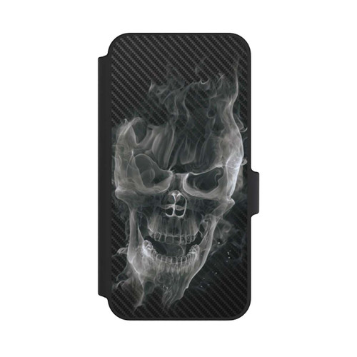 Samsung Galaxy A15 5G NIVOflip rauchender Totenkopf Carbon