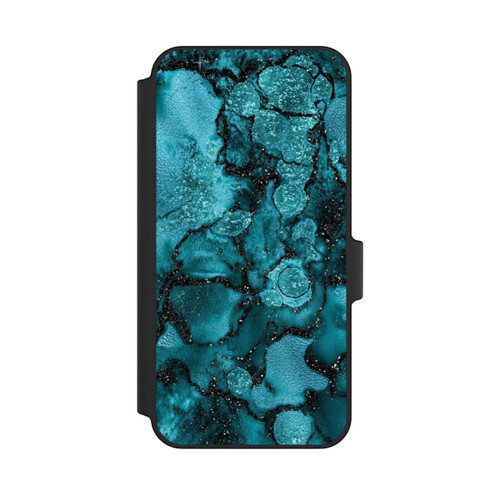 Samsung Galaxy A15 5G NIVOflip  Blauer Glitzerlook