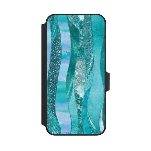 Samsung Galaxy A15 5G NIVOflip glamouröser Glitzerlook blau