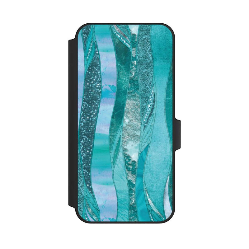 Galaxy A15 5G NIVOflip glamouröser Glitzerlook blau