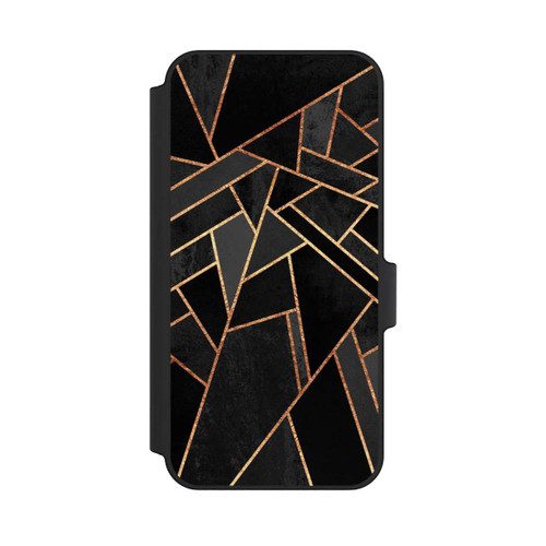 Samsung Galaxy A15 5G NIVOflip Schwarze Nacht Gold Druck