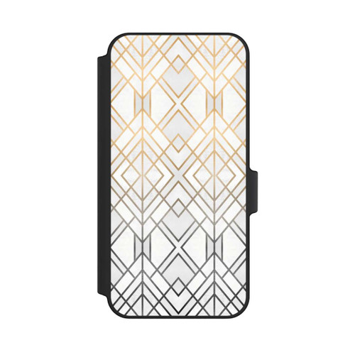 Samsung Galaxy A15 5G NIVOflip Imprimé Geo Gold doré et gris