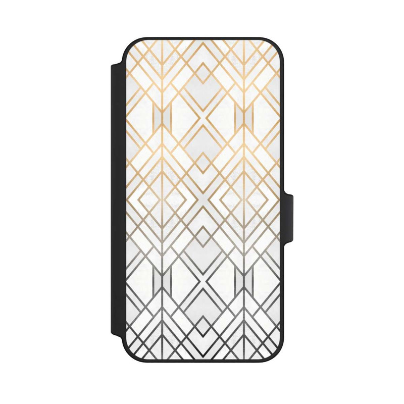 Galaxy A15 5G NIVOflip Gold and Grey Geo Print