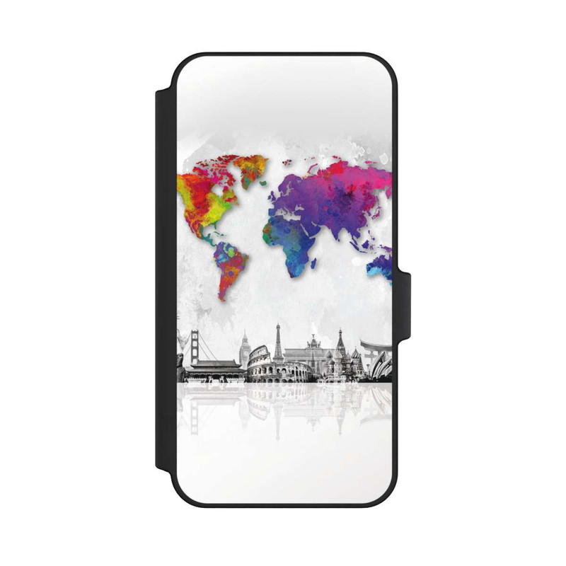 Galaxy A15 5G NIVOflip Carte du monde avec l'horizon