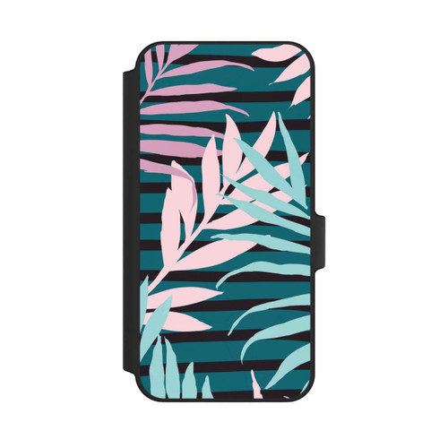 Samsung Galaxy A15 5G NIVOflip Pastell-Dschungelblätter rosa blaugrün
