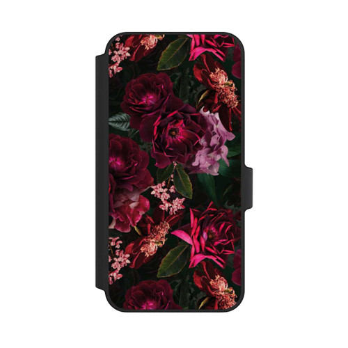 Samsung Galaxy A15 5G NIVOflip Dunkle romantische Vintage Rosen und Pfingstrosen