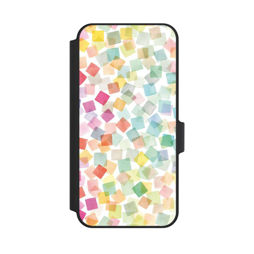 Samsung Galaxy A15 5G NIVOflip Confettis Plaids Géométriques Arc-en-ciel