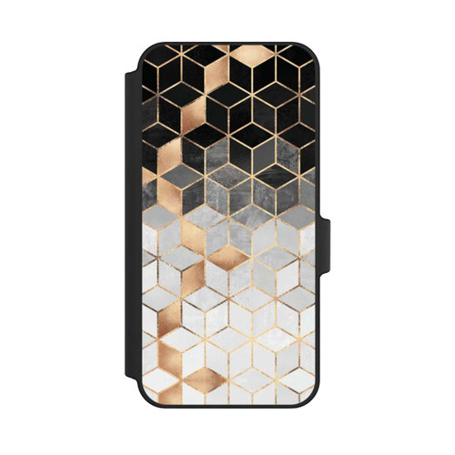 Samsung Galaxy A15 5G NIVOflip Cubes Sombres &amp; Dorés