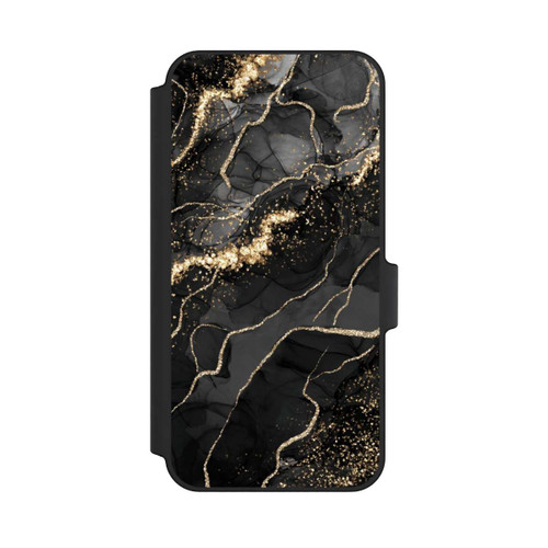 Samsung Galaxy A15 5G NIVOflip Look Spirales de Marbre Sombre &amp; Or