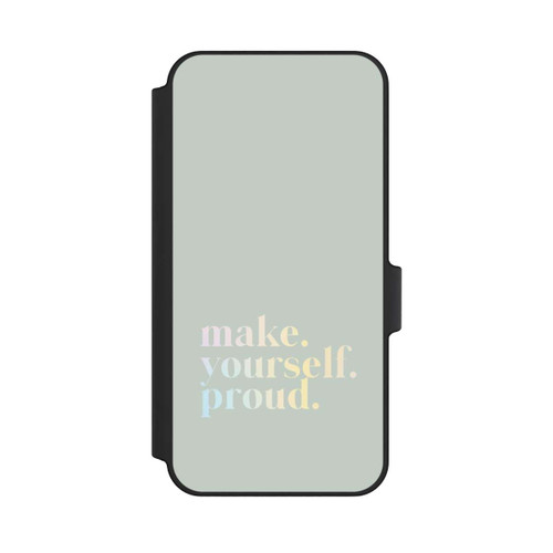 Samsung Galaxy A15 5G NIVOflip Make Yourself Proud Quote-Mint and Gradient