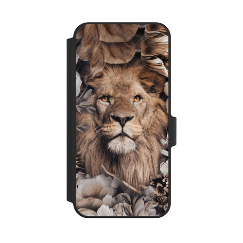 Samsung Galaxy A15 5G NIVOflip Löwe Blumenrahmen Beige