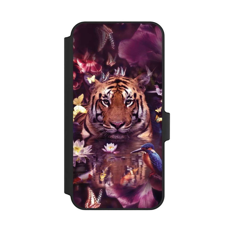 Galaxy A15 5G NIVOflip Tiger Blumenrahmen