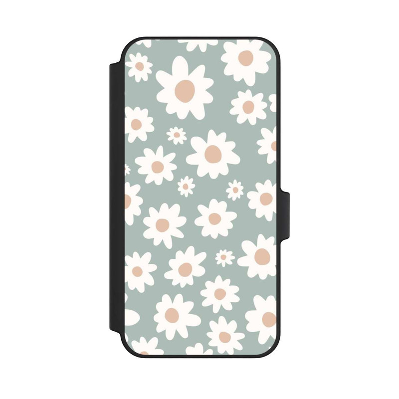 Galaxy A15 5G NIVOflip Daisy Flower Seamless Pattern Green