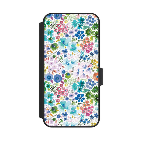 Samsung Galaxy A15 5G NIVOflip Kunstvolle kleine Frühlingsblumen blau