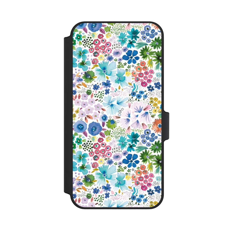 Galaxy A15 5G NIVOflip Kunstvolle kleine Frühlingsblumen blau