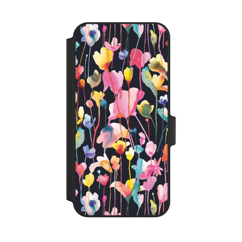 Samsung Galaxy A15 5G NIVOflip Fleurs sauvages Noir