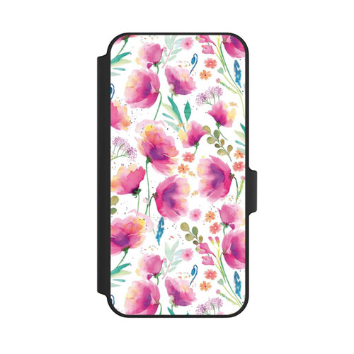 Samsung Galaxy A15 5G NIVOflip Coquelicots abstraits aquarelle