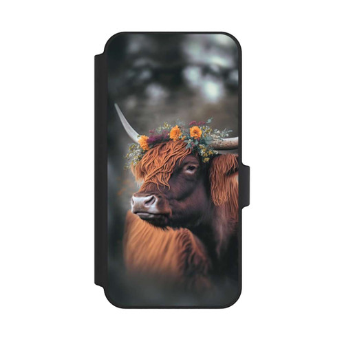 Samsung Galaxy A15 5G NIVOflip Highland Cow With Flowers with AI