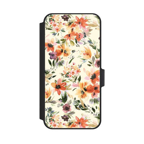 Samsung Galaxy A15 5G NIVOflip Fleurs artistiques d'été Ivoire