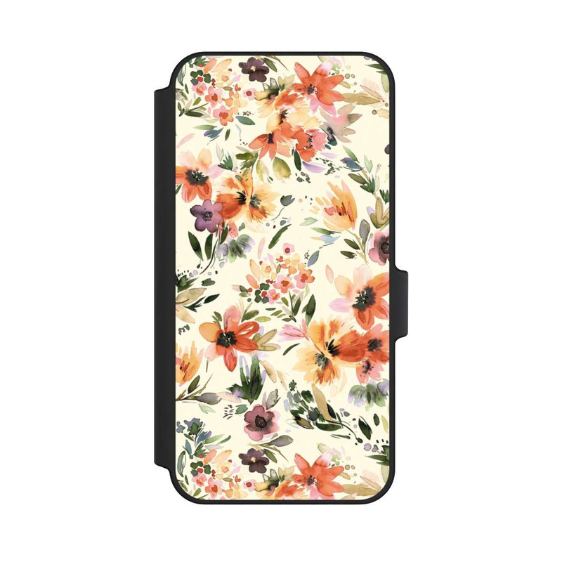 Galaxy A15 5G NIVOflip Fleurs artistiques d'été Ivoire