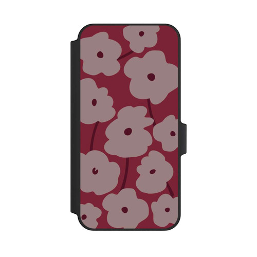Samsung Galaxy A15 5G NIVOflip Minimalistic Flowers Bordeaux
