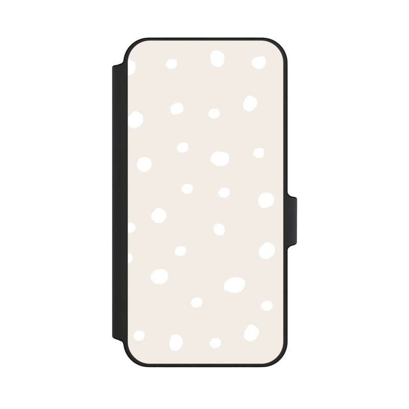 Galaxy A15 5G NIVOflip Motif à Pois Beiges et Blancs