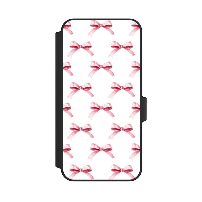 Galaxy A15 5G NIVOflip Motif Nœud Rose sur Fond Blanc