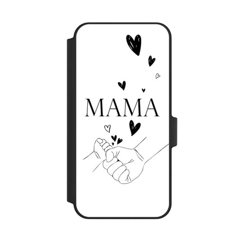 Samsung Galaxy A15 5G NIVOflip Muttertag Line Art Hände Schwarz Weiß