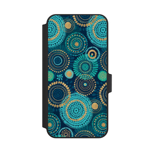 Samsung Galaxy A15 5G NIVOflip Blockprint India Teal Gold