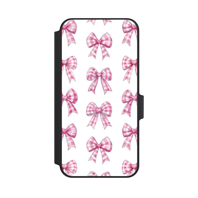 Galaxy A15 5G NIVOflip Pink Gingham Hearts and Bows